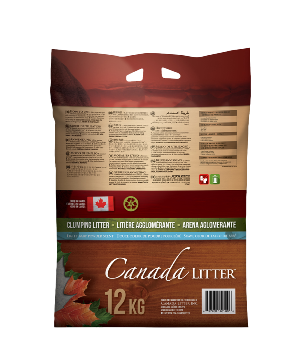 CANADA LITTER 12KG AGLOMERANTE - Perfume Talco de Bebé - Imagen 2