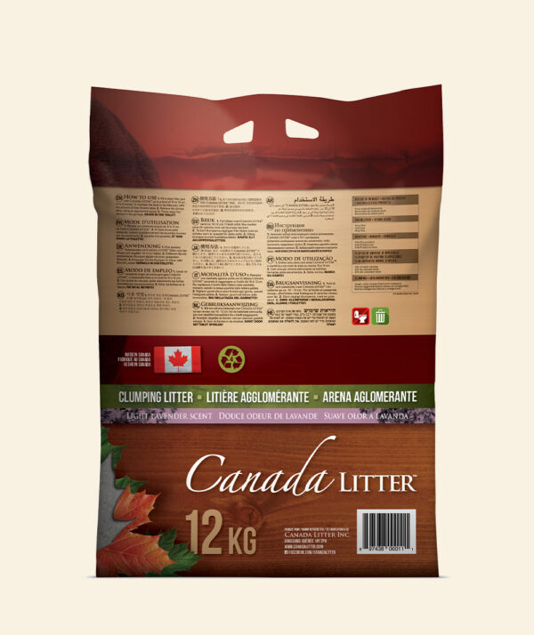 CANADA LITTER 12KG AGLOMERANTE - Perfume Lavanda - Imagen 2