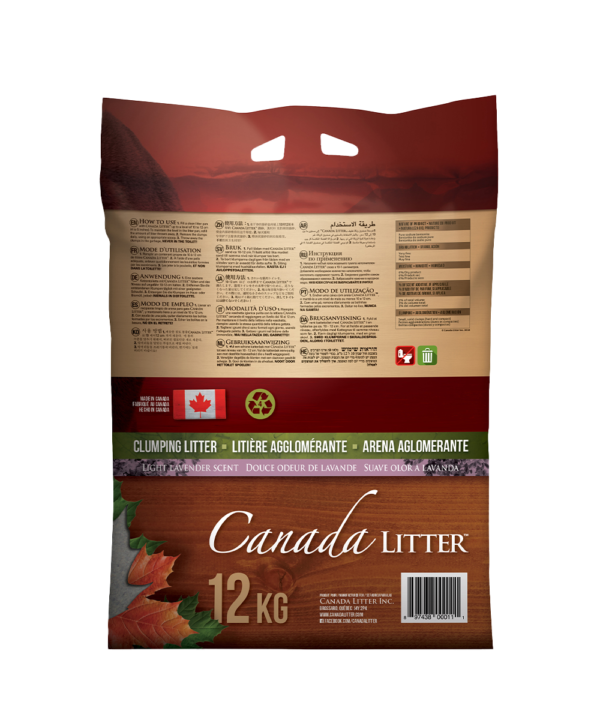 CANADA LITTER 12KG AGLOMERANTE - Perfume Lavanda - Imagen 2