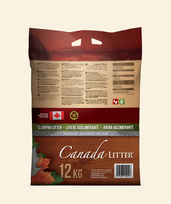 CANADA LITTER 12KG AGLOMERANTE - Sin Perfume - Imagen 2