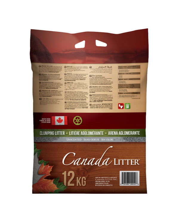 CANADA LITTER 12KG AGLOMERANTE - Sin Perfume - Imagen 2